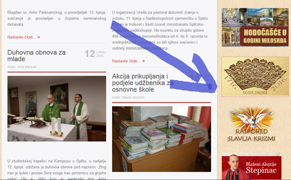 sinj nadbiskupija web